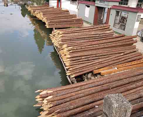 上海河道木桩